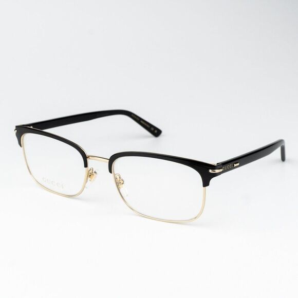 NEW Gucci GG1448O 001 Gold Rectangle Unisex Eyeglasses - Picture 3 of 11